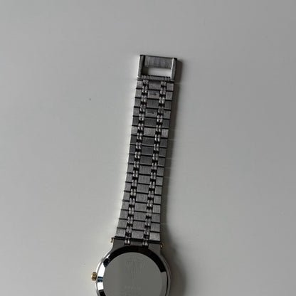 Gucci 1990s Date Round Dial Two Tone Watch (Large)