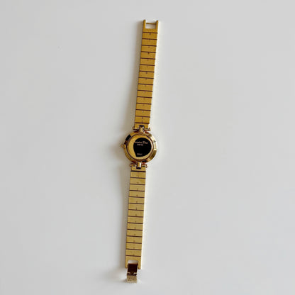 Dior 1990s Round Dial Gold Plated Watch