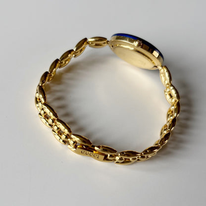 Gucci Interchangeable Bezel Gold Plated Rice Chain Watch with 6 bezels, case (168mm)