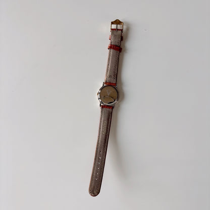 Gucci 1990s Date Round Dial Two Tone Watch