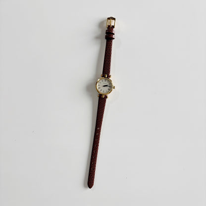 Gucci 1990s Round Dial Gold Plated Watch