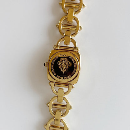 Gucci 1990s Seashell Dial Gold Plated Watch