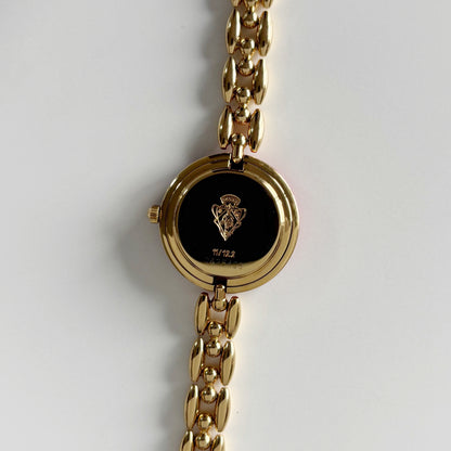 Gucci 1990s Interchangeable Bezel Gold Plated Watch with 6 bezels, case (165mm)