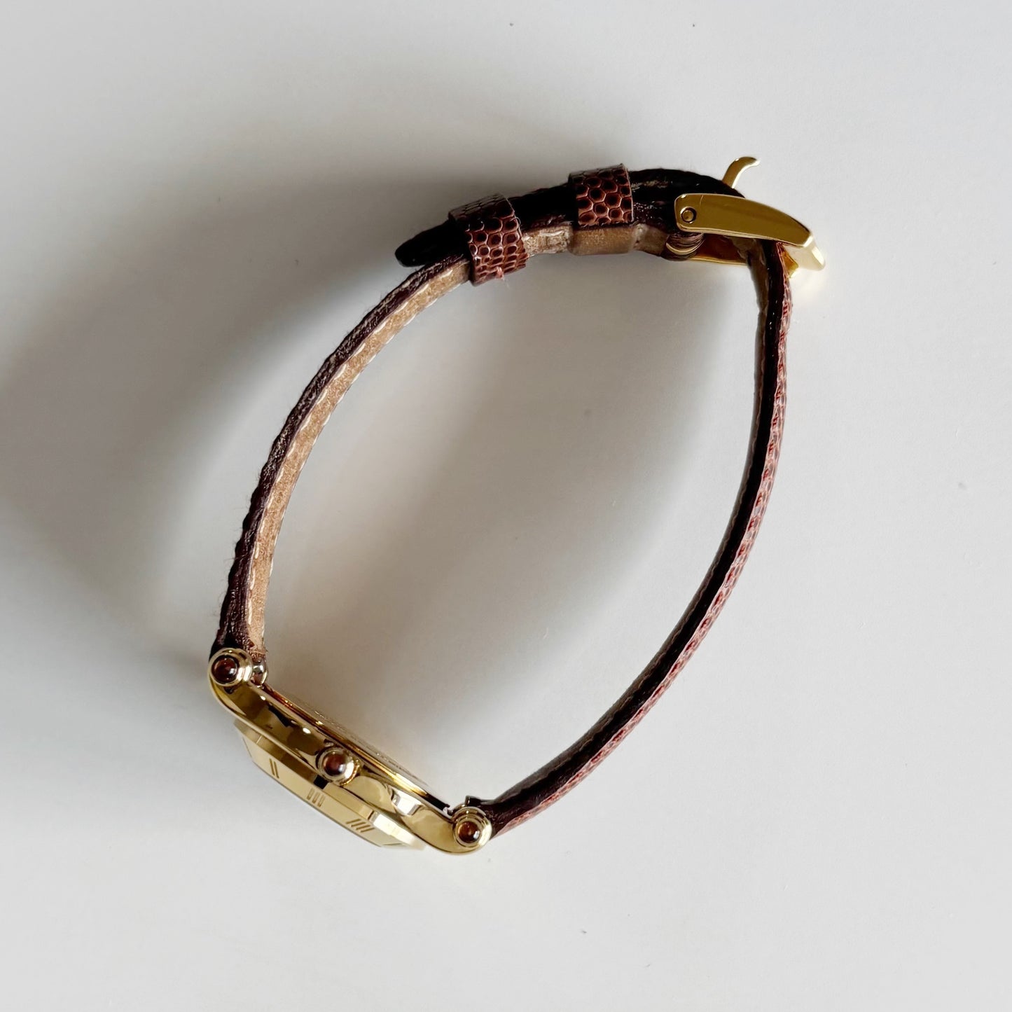 Gucci 1990s Gold Dial Gold Plated Watch