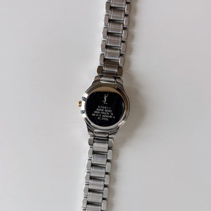 Yves Saint Laurent 1990s Round Dial Two Tone Watch