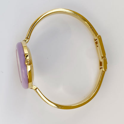 Gucci 1990s Interchangeable Bezel Gold Plated Bangle Watch with 12 bezels, case (Small)