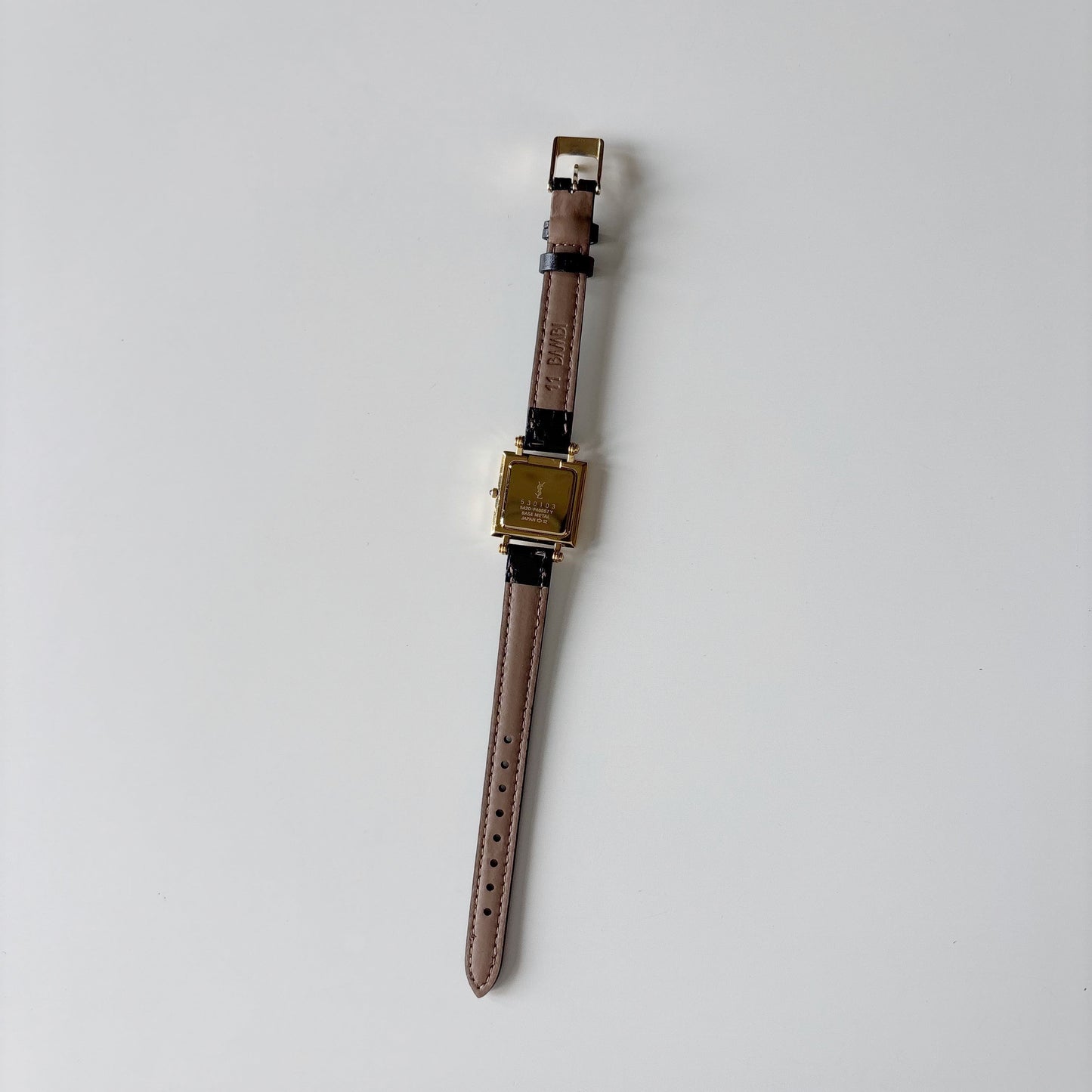 Yves Saint Laurent 1990s Square Dial Gold Plated Watch