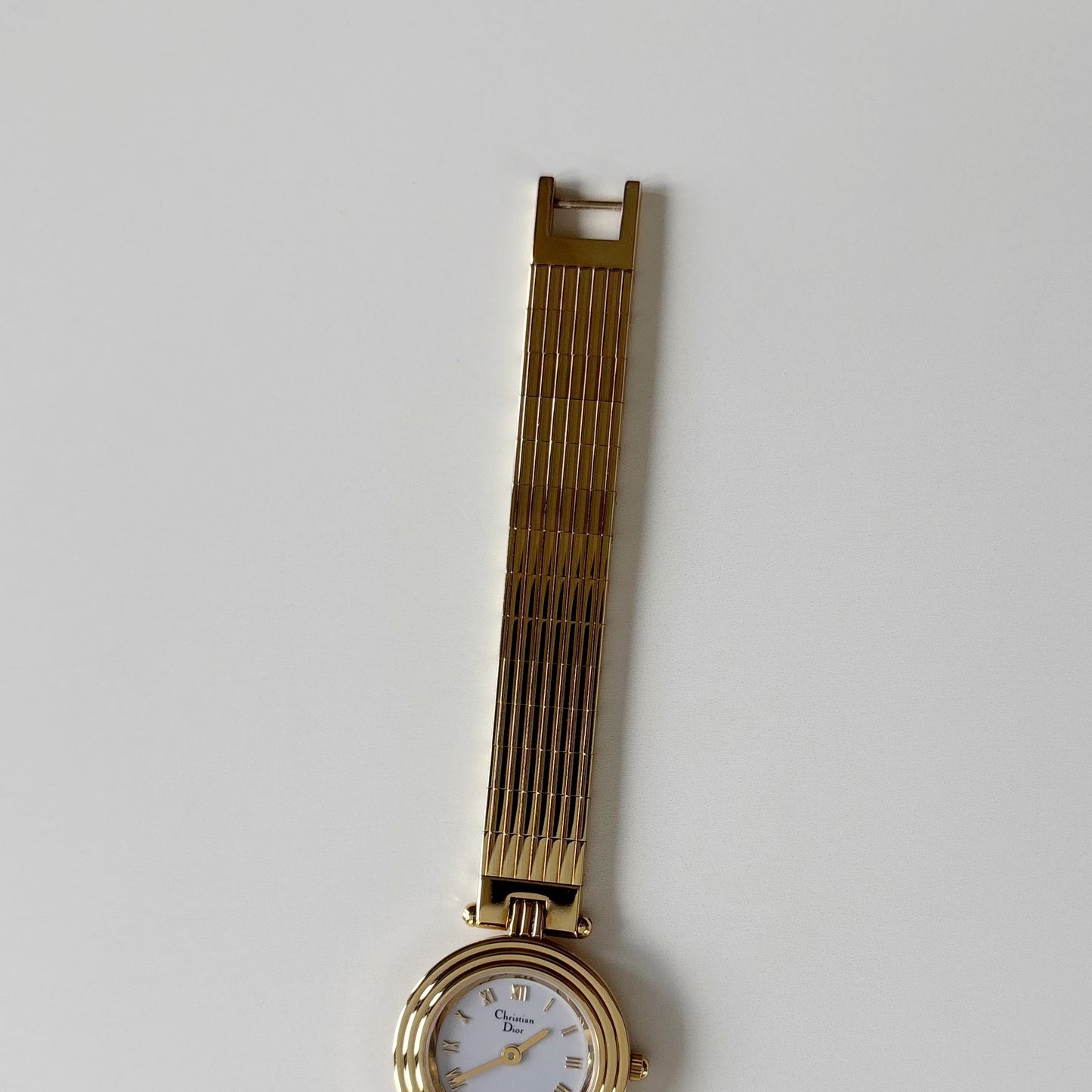 Dior 1990s Round Dial Gold Plated Watch