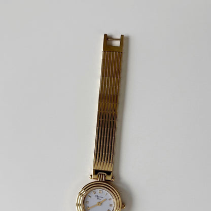 Dior 1990s Round Dial Gold Plated Watch