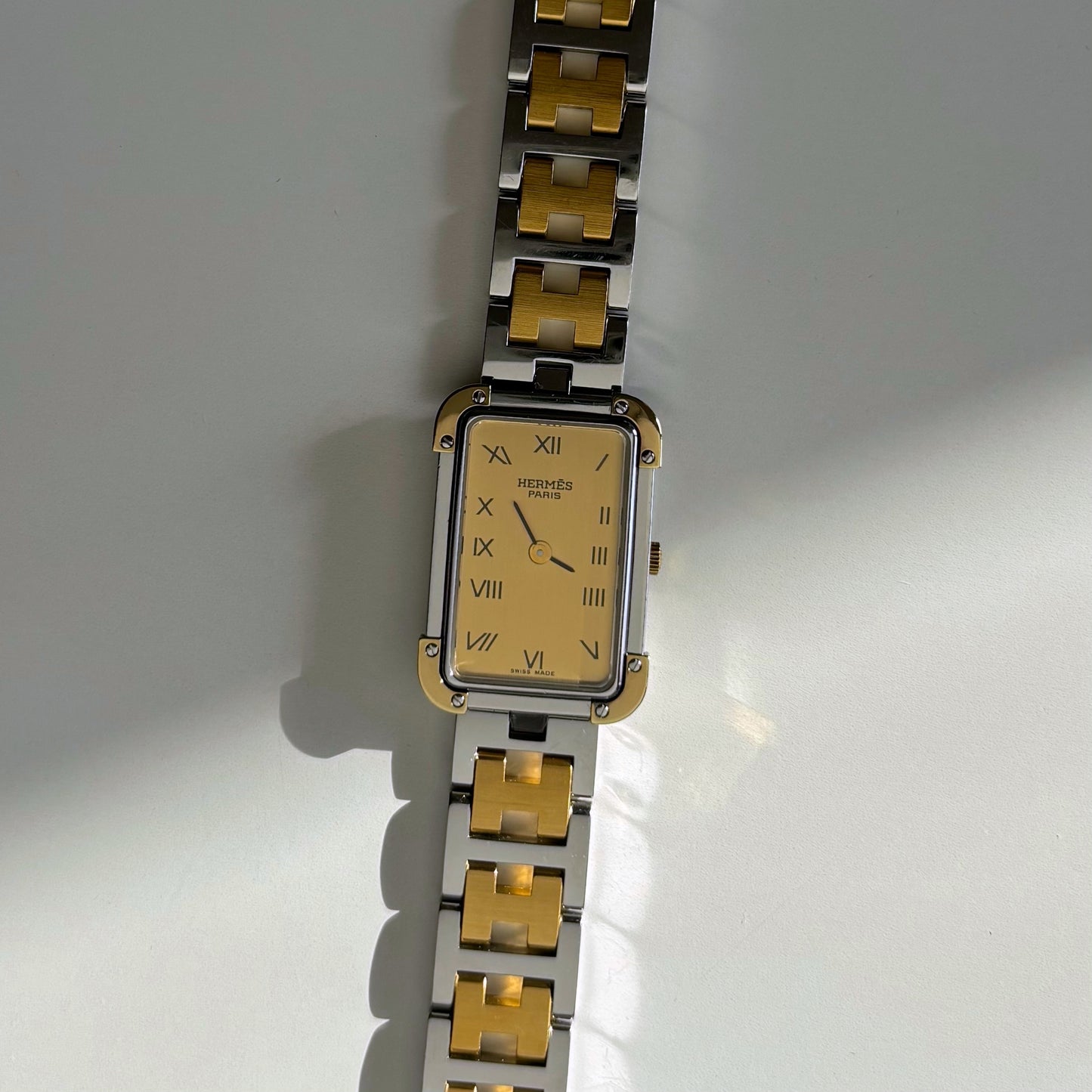 Hermes 1990s Croisier Two Tone Watch