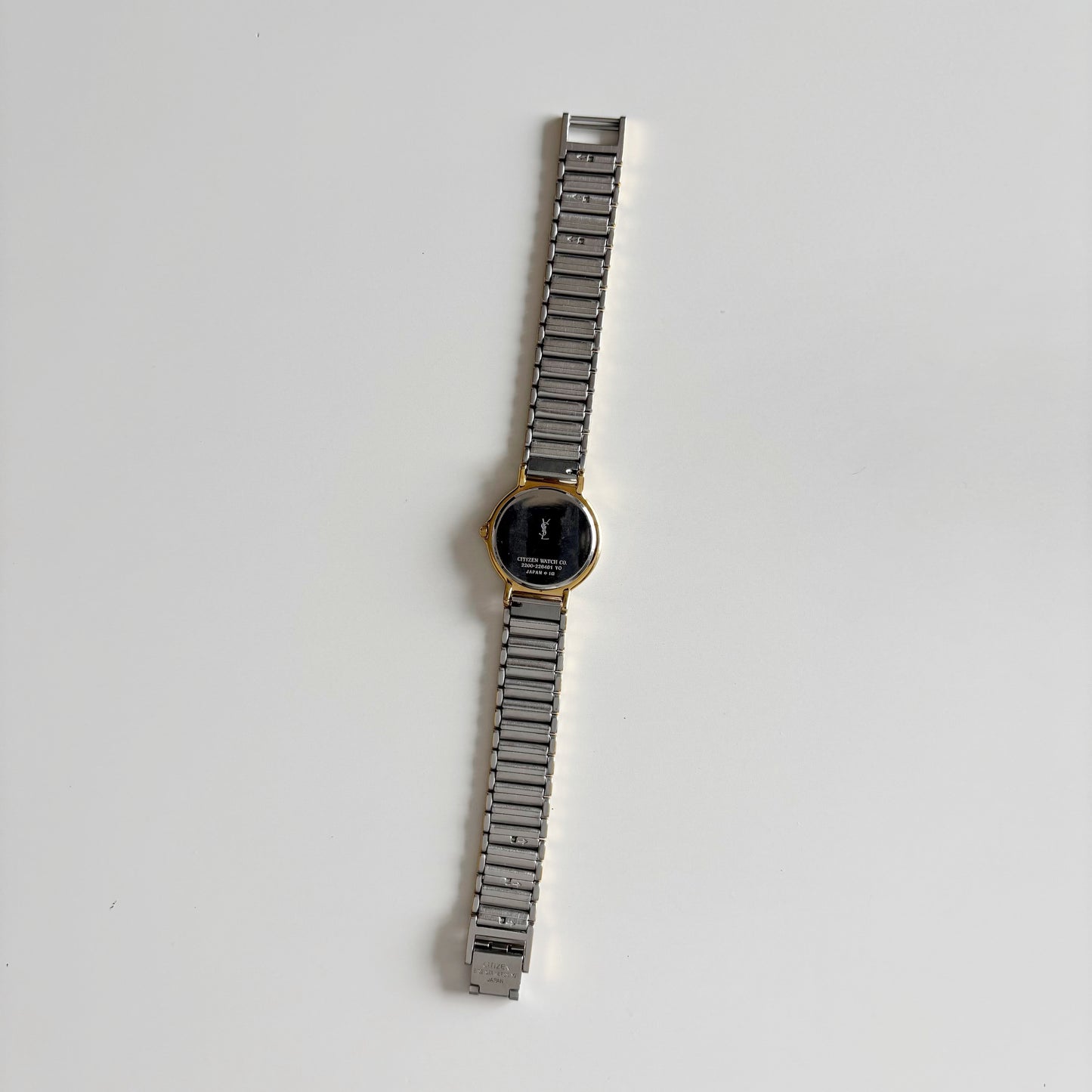 Yves Saint Laurent 1990s Round Dial Two Tone Watch