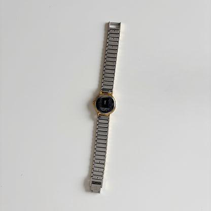 Yves Saint Laurent 1990s Round Dial Two Tone Watch