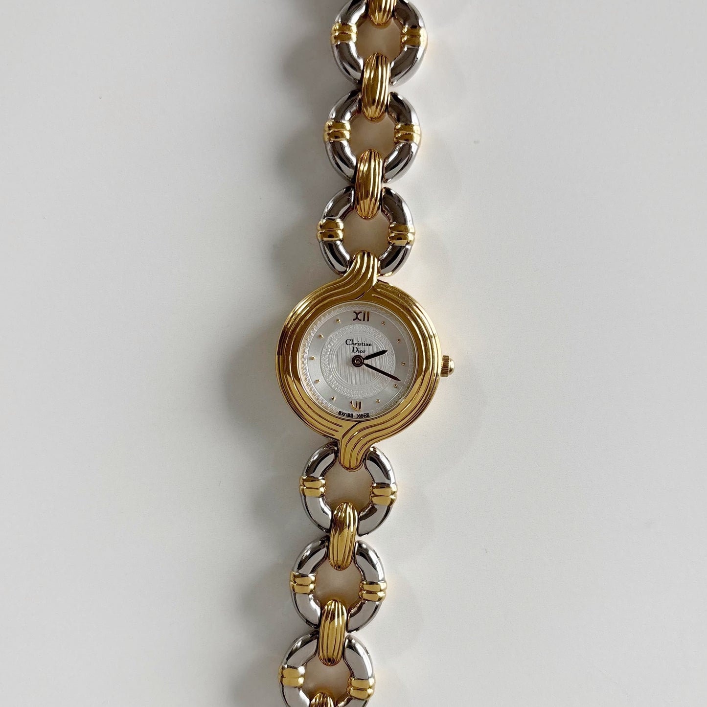 Dior 1990s Round Dial Two Tone Watch