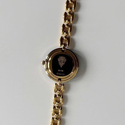 Gucci 1990s Interchangeable Bezel Gold Plated Rice Chain Watch with 6 bezels, case (170mm)