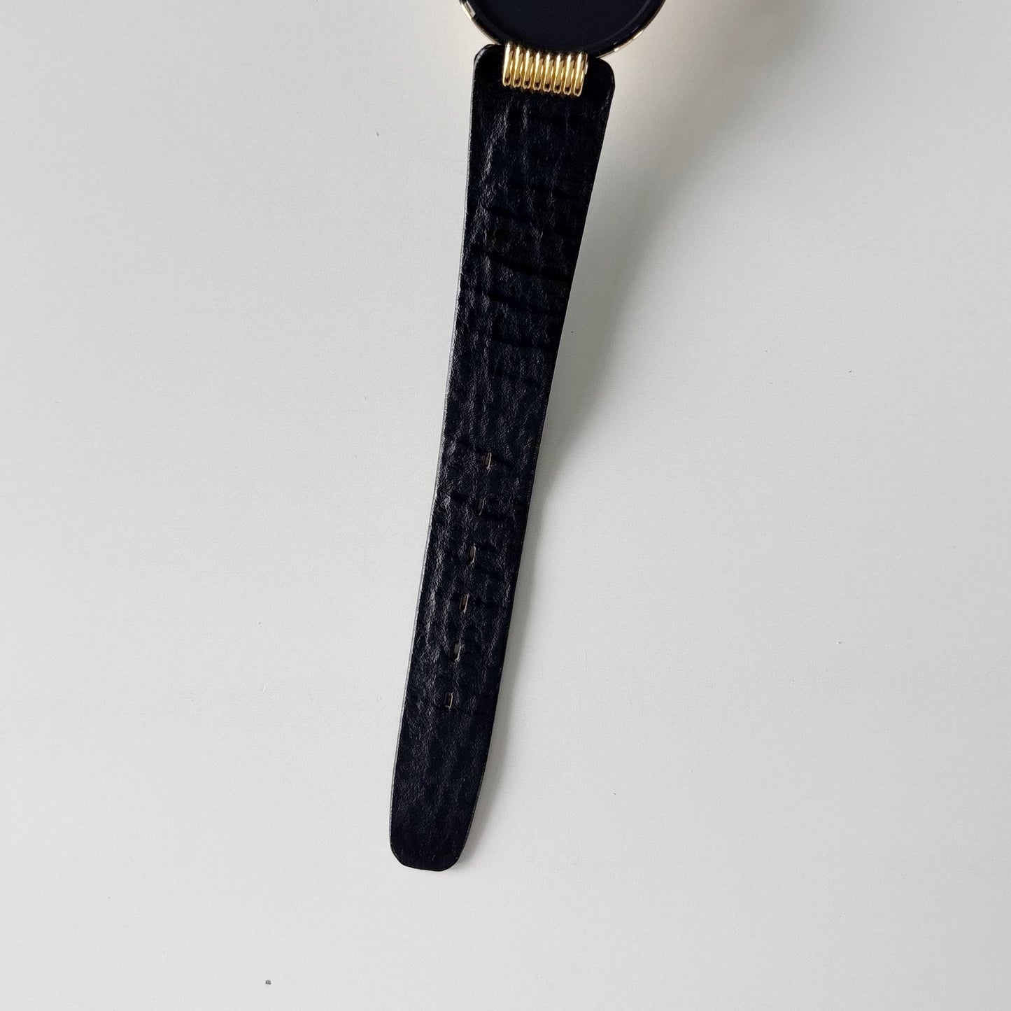 Dior 1990s Black Round Dial Gold Plated Watch (Large)