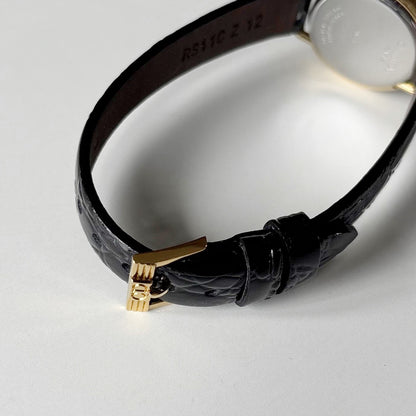Dior 1990s Round Dial Gold Plated Watch