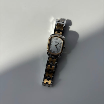 Hermes 1990s Rallye Two Tone Watch
