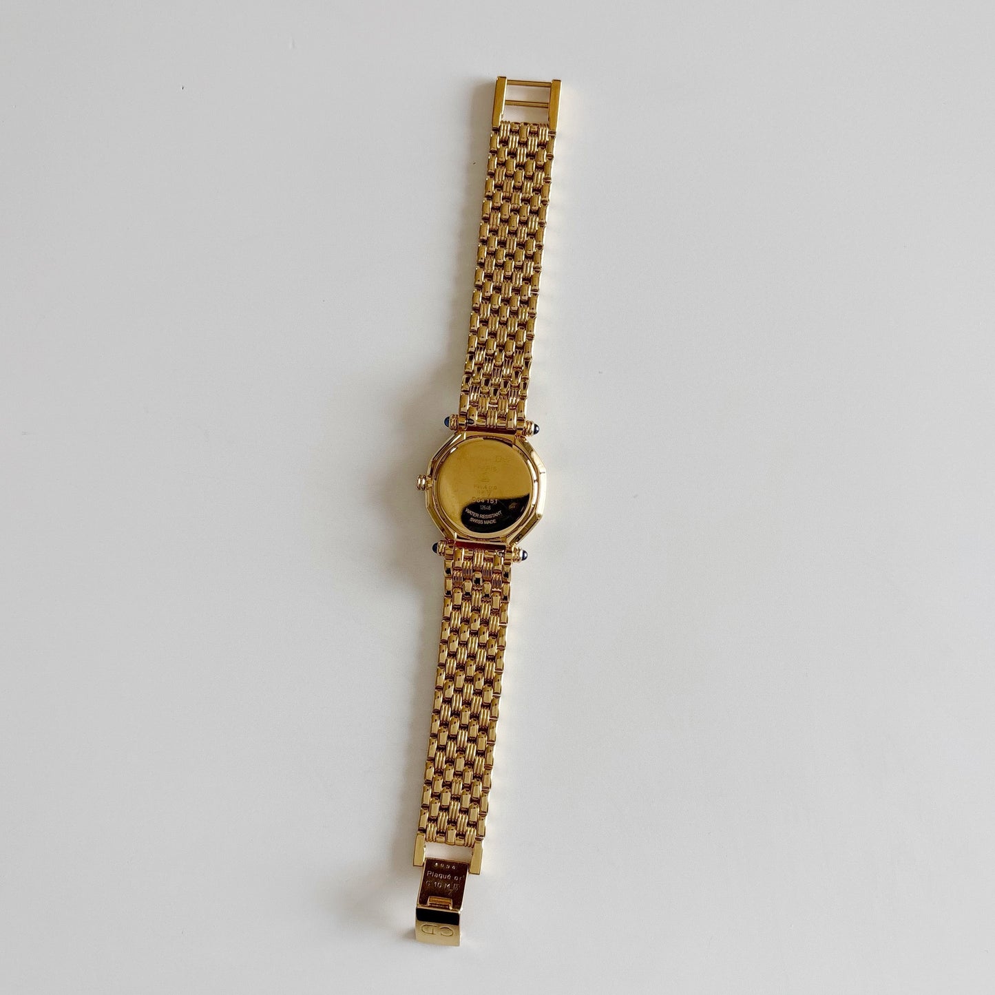 Dior 1990s Octagon Dial Gold Plated Watch