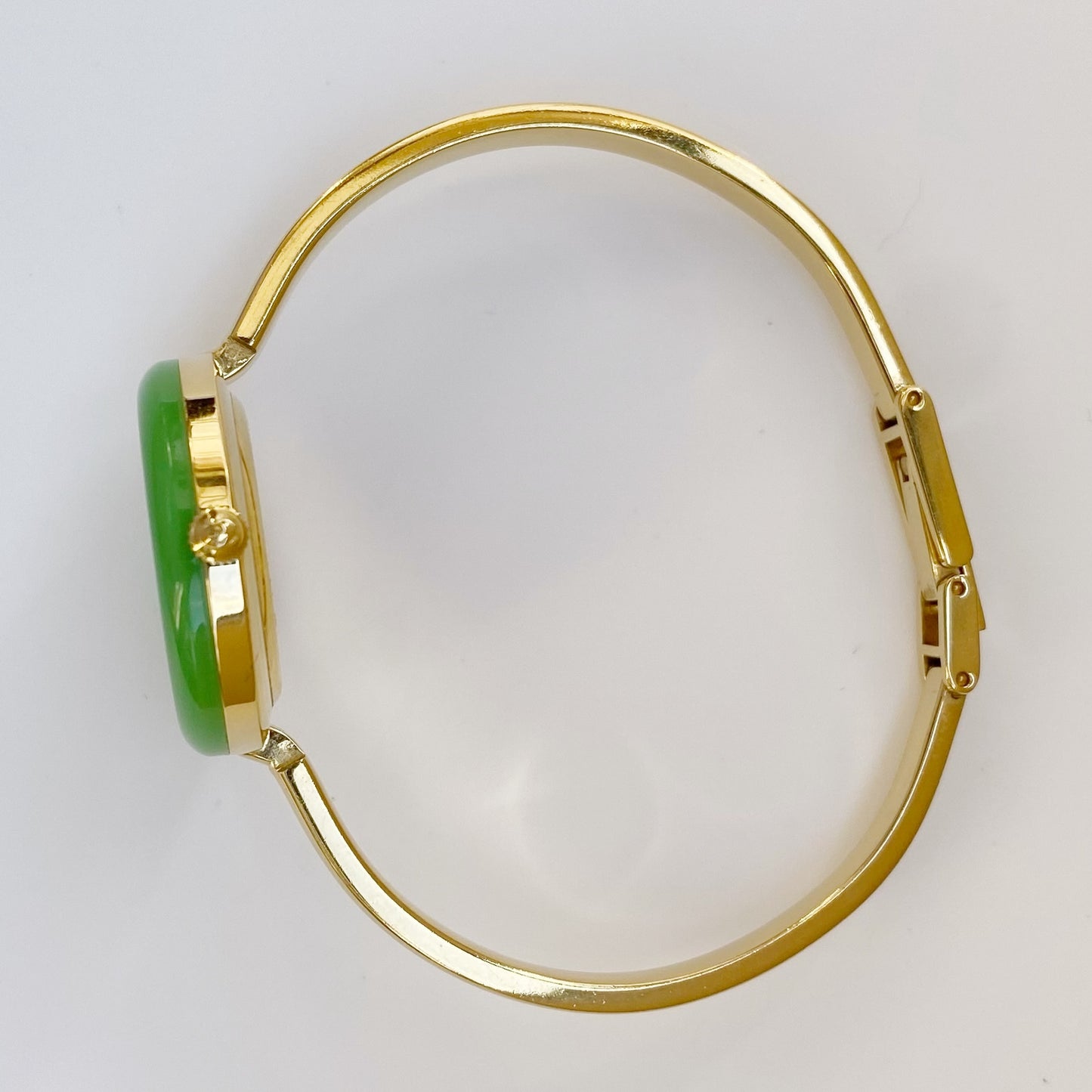 Gucci 1990s Interchangeable Bezel Gold Plated Bangle Watch with 12 bezels, Case