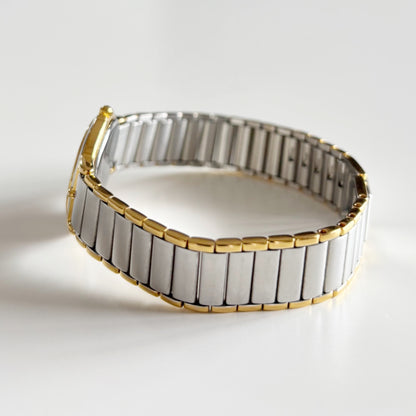 Yves Saint Laurent 1990s Round Dial Two Tone Watch