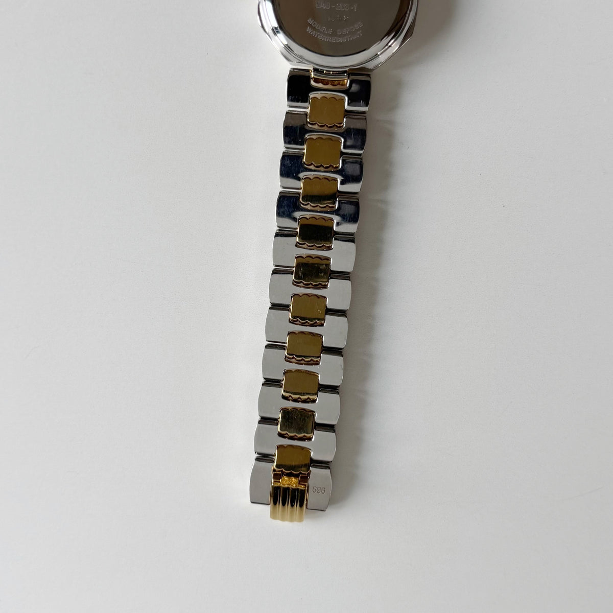 Dior 1990s Octagon Dial Two Tone Gold Plated Watch