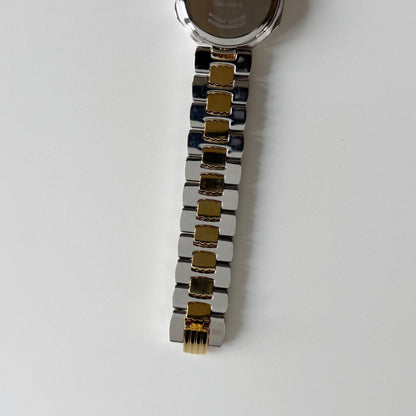 Dior 1990s Octagon Dial Two Tone Gold Plated Watch