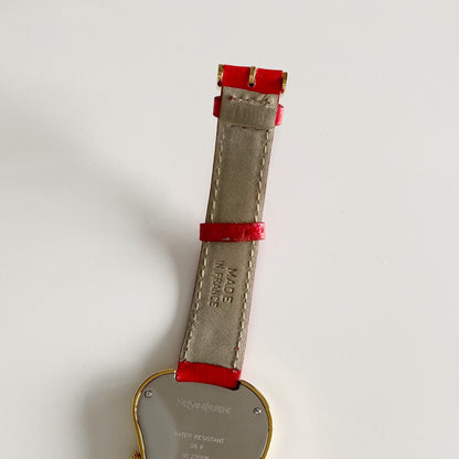 Yves Saint Laurent 1990s Heart shaped Dial Gold Plated Watch