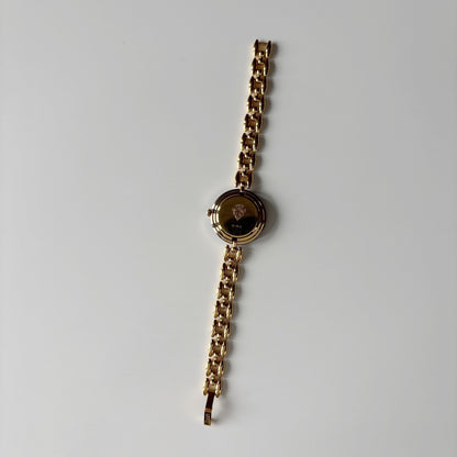 Gucci 1990s Interchangeable Bezel Gold Plated Rice Chain Watch with 6 bezels, case (160mm)