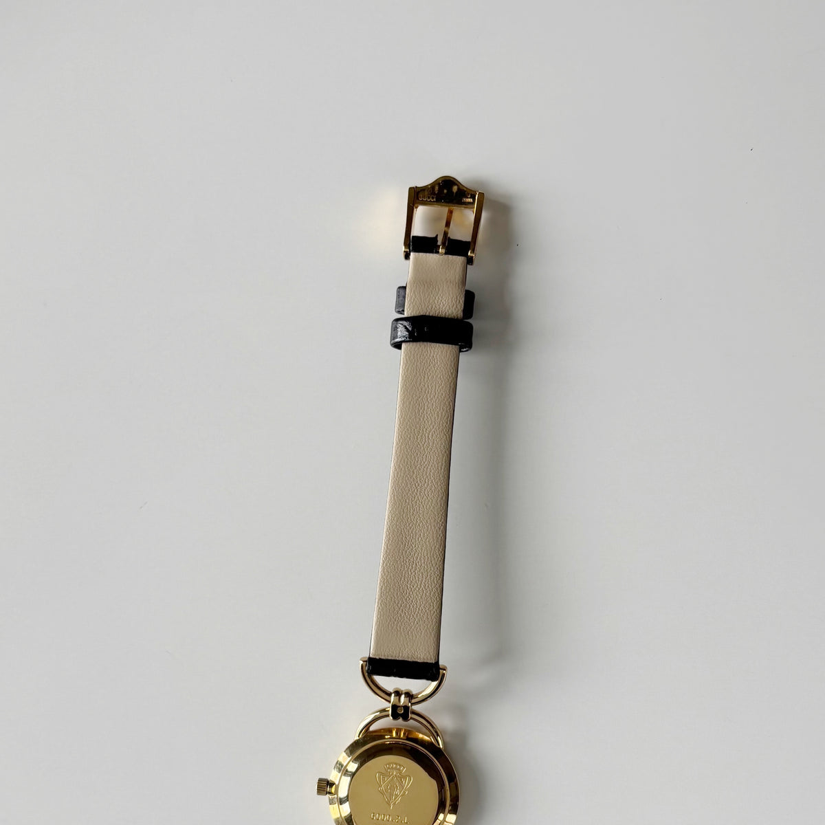 Gucci Round Dial Horsebit Gold-Plated Watch