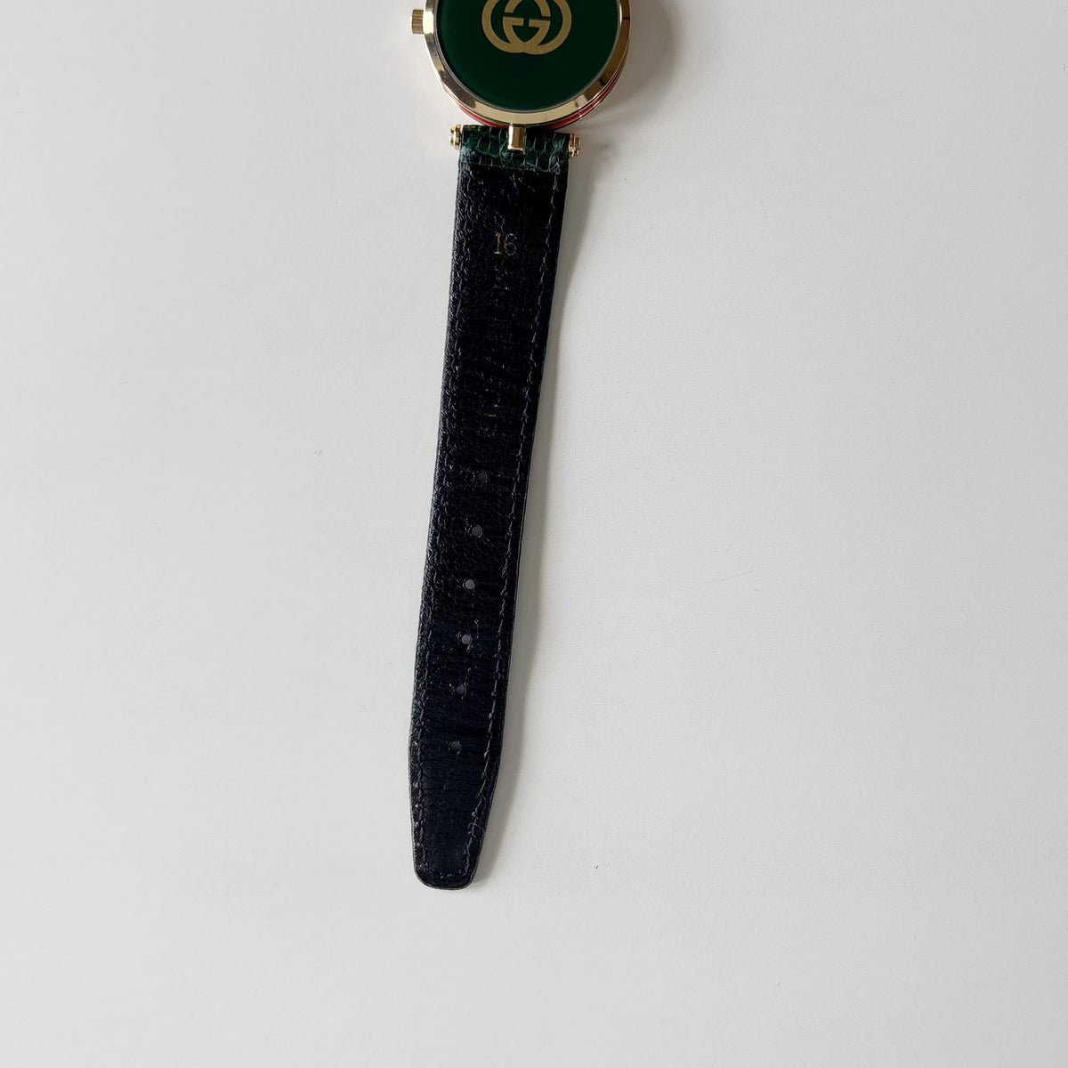 Gucci 1990s Round Dial Sherry Gold-Plated Watch (Large)