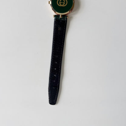 Gucci 1990s Round Dial Sherry Gold-Plated Watch (Large)
