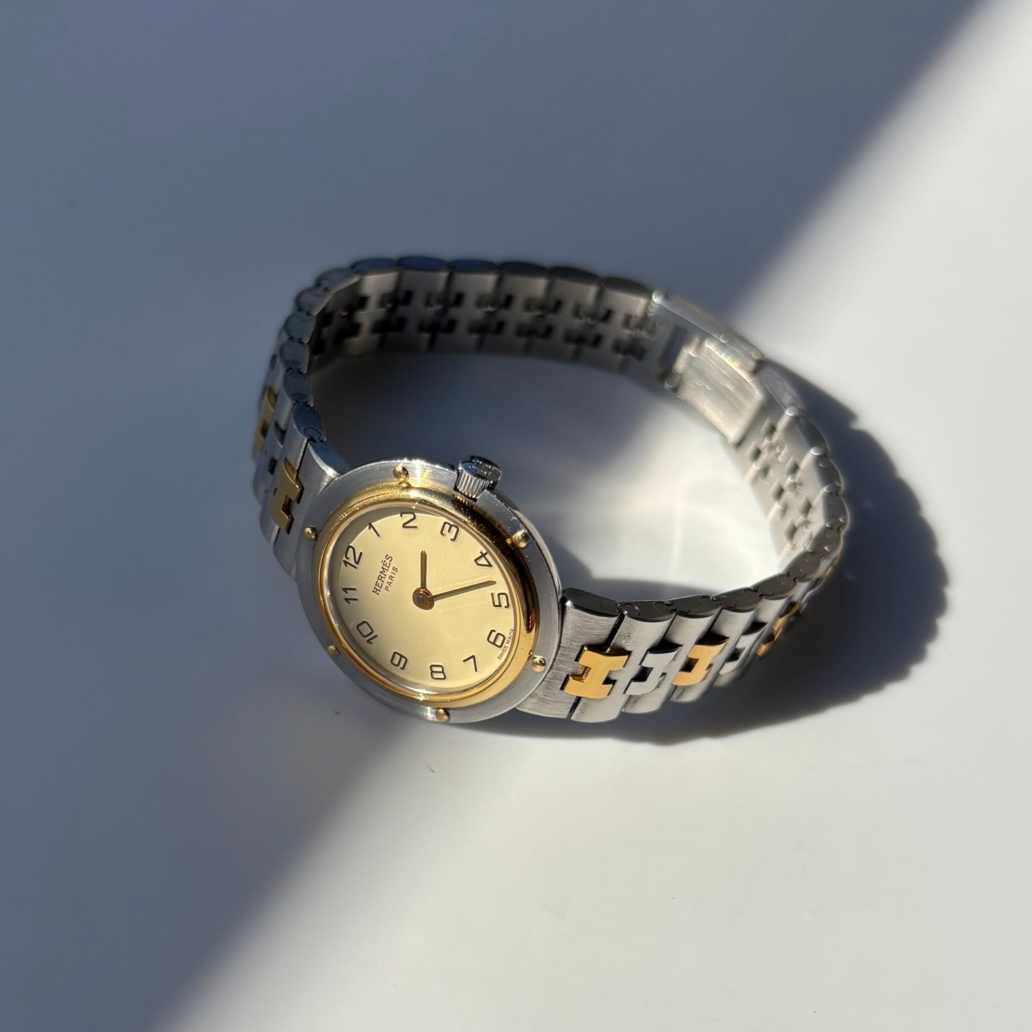 Hermes 1990s Olympia Two Tone Watch