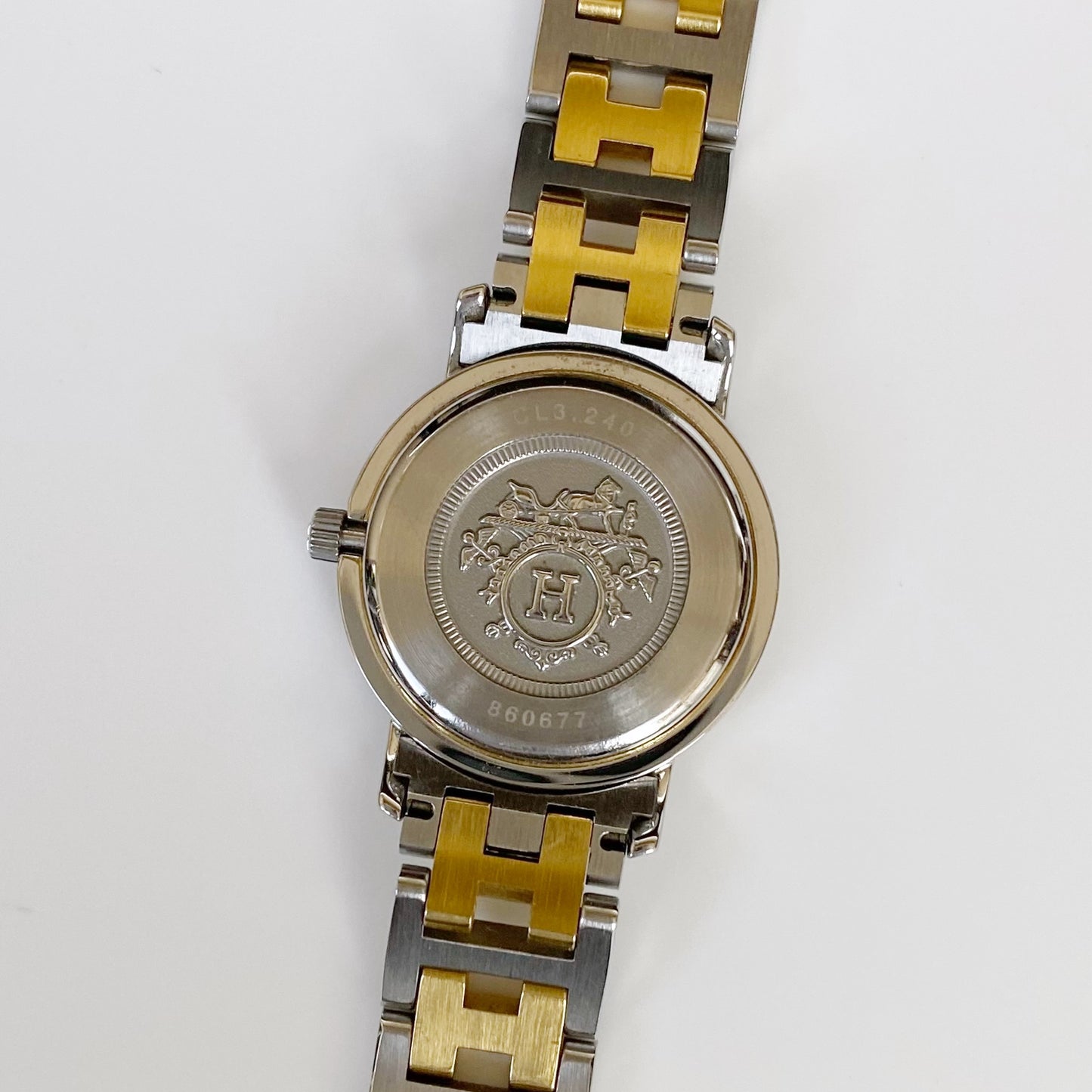 Hermes 1990s Clipper Two Tone Watch