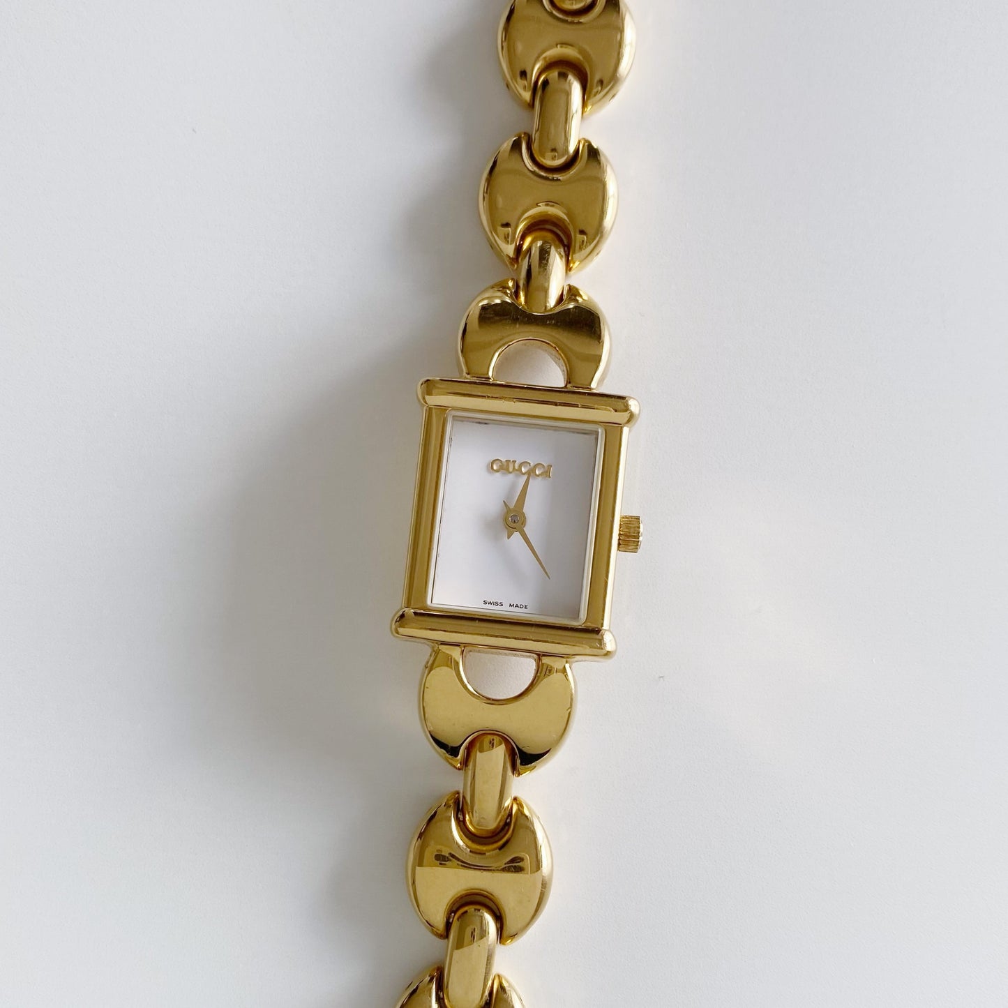 Gucci 1990s Interchangeable Belt Gold Plated Watch with 3 strap, case