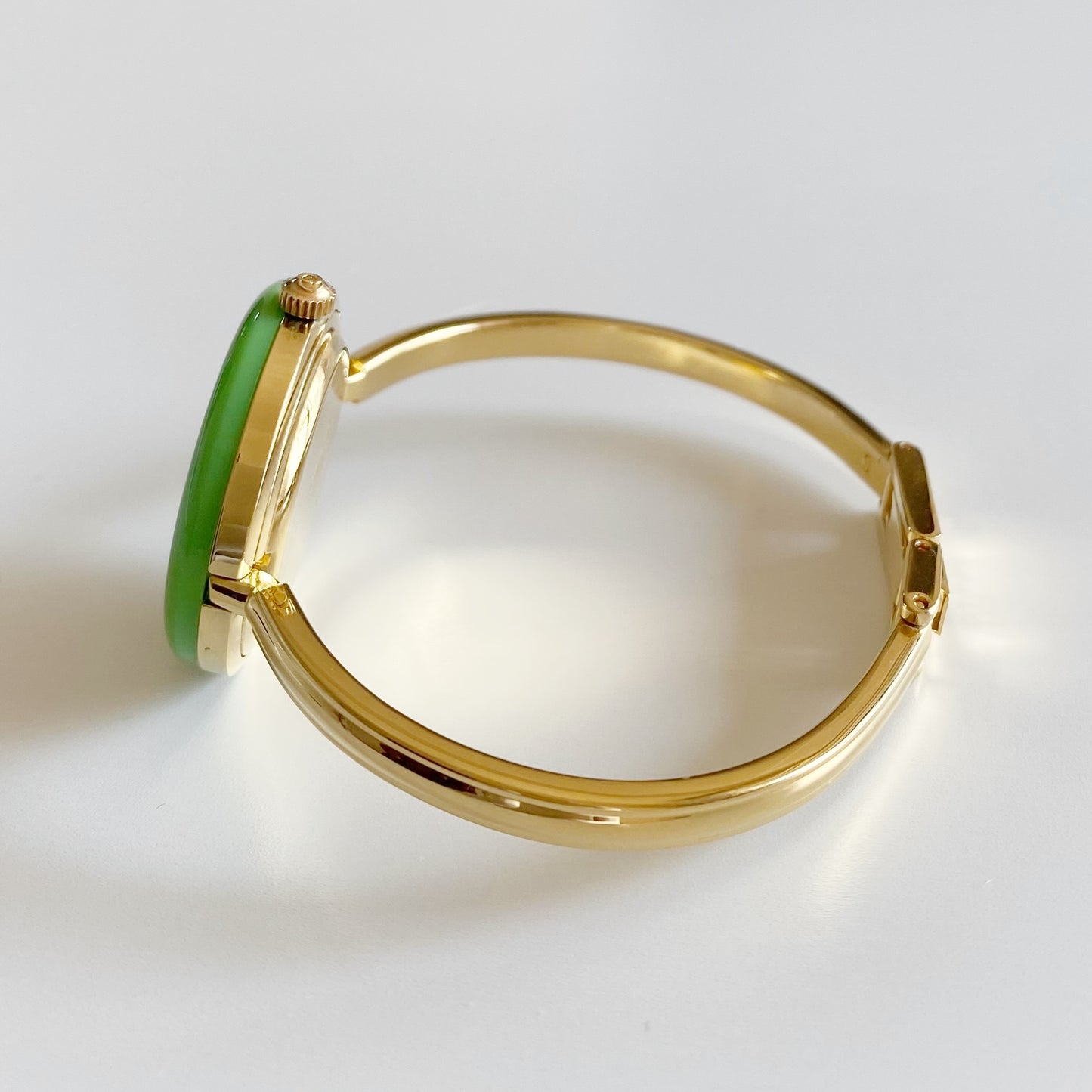 Gucci 1990s Interchangeable Bezel Gold Plated Bangle Watch with 12 bezels, case (Small)