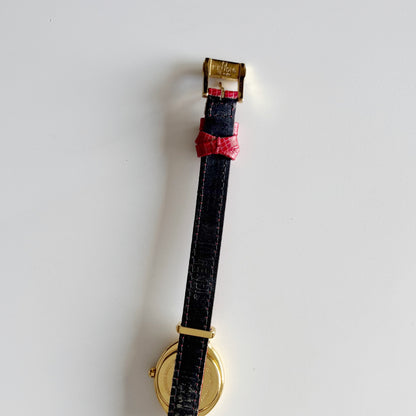 Fendi 1990s Interchangeable Belt Gold Plated Watch with 5 straps, case