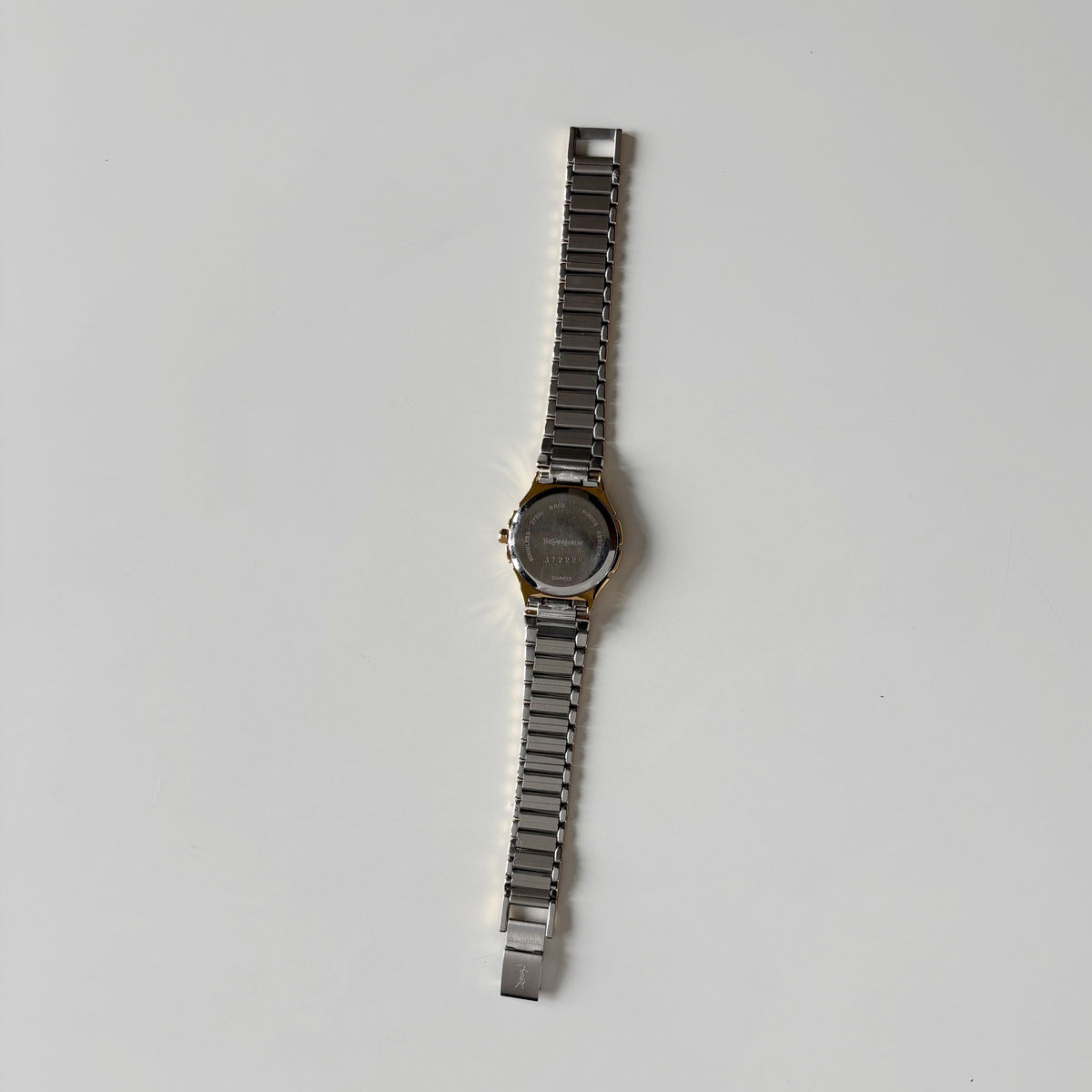 Yves Saint Laurent 1990s Round Dial Two-Tone Gold-Plated Watch