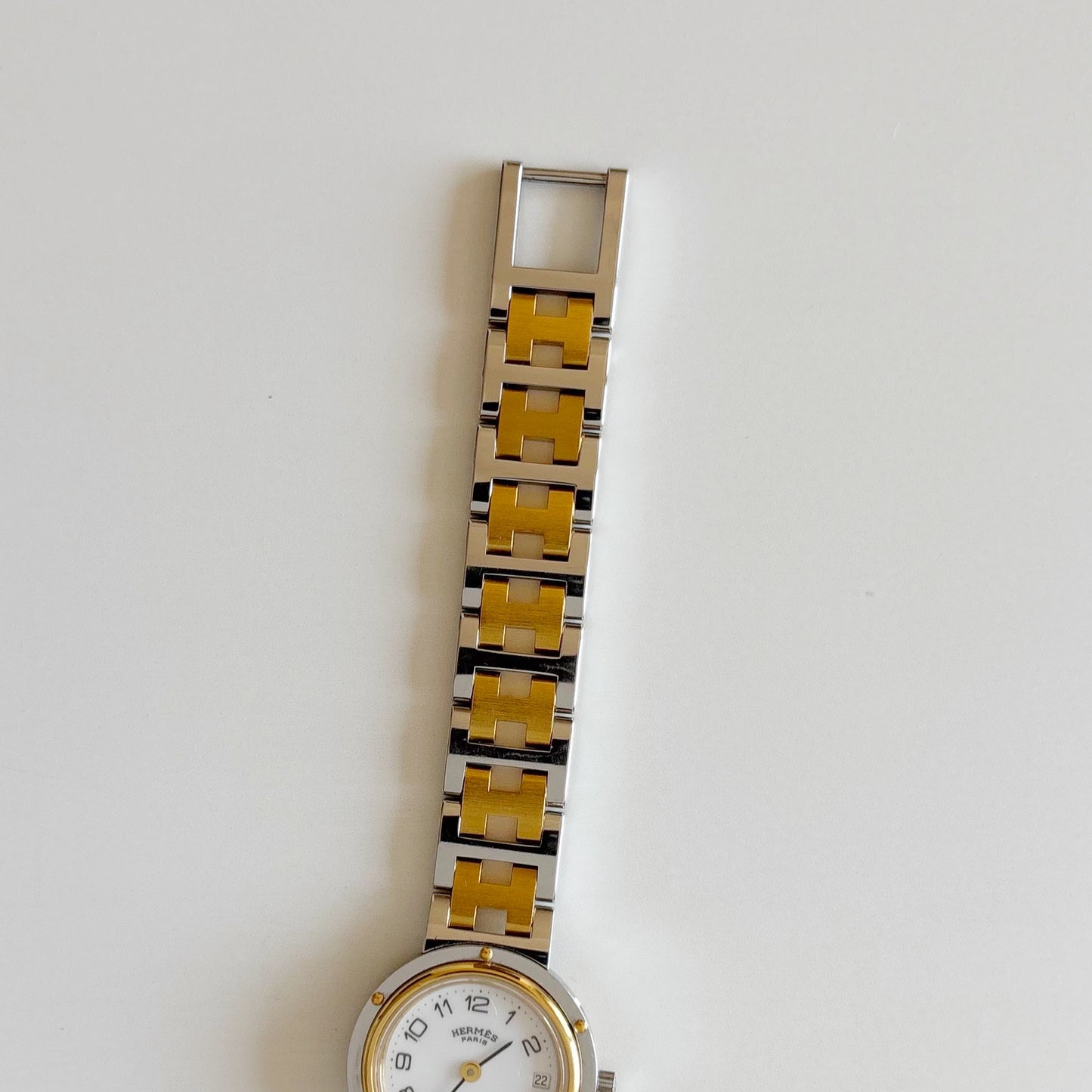 Hermes 1990s Clipper Two Tone Watch