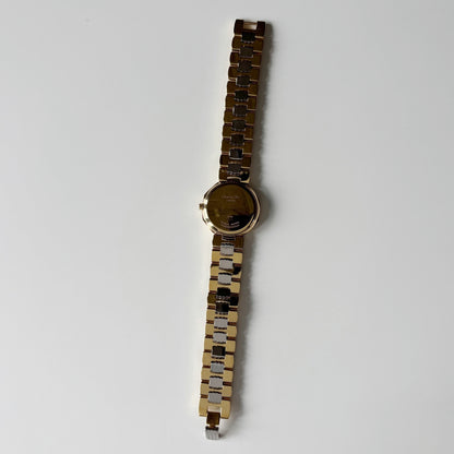 Dior 1990s Octagon Gold Plated Two Tone Watch