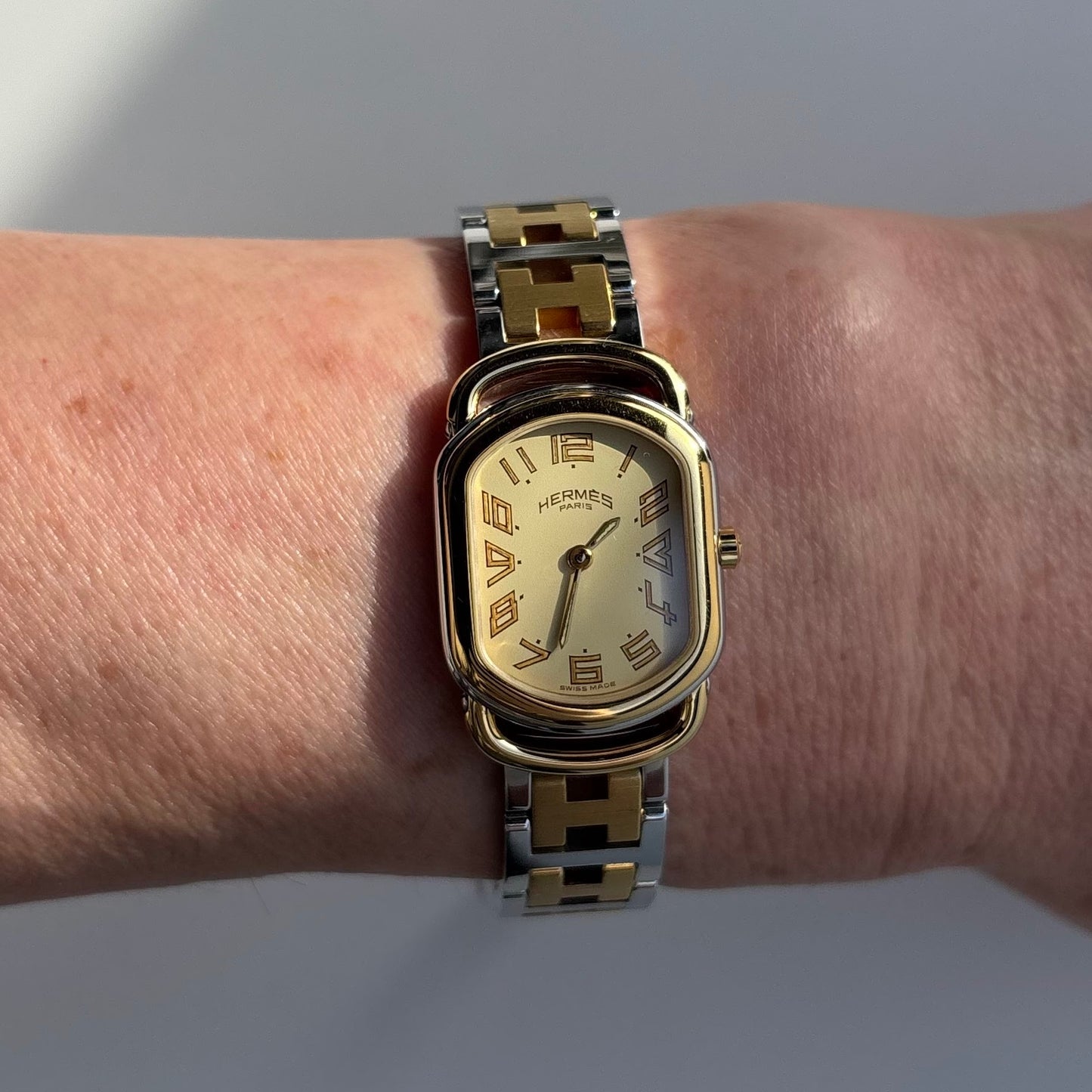 Hermes 1990s Rallye Two Tone Watch
