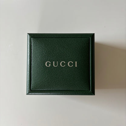 Gucci 1990s Rectangular Gold Dial Gold Plated Bangle Watch