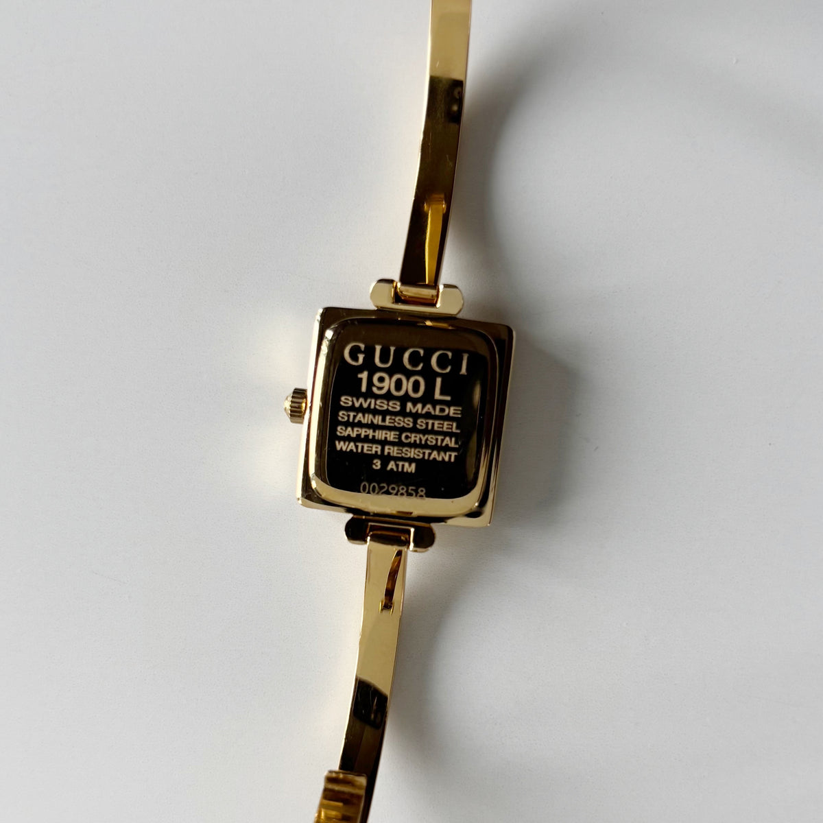 Gucci 1990s Square Dial Gold Plated Watch (Small)