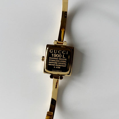 Gucci 1990s Square Dial Gold Plated Watch (Small)
