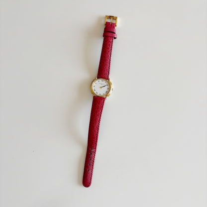 Dior 1990s CD Logo Round Dial Gold Plated Watch