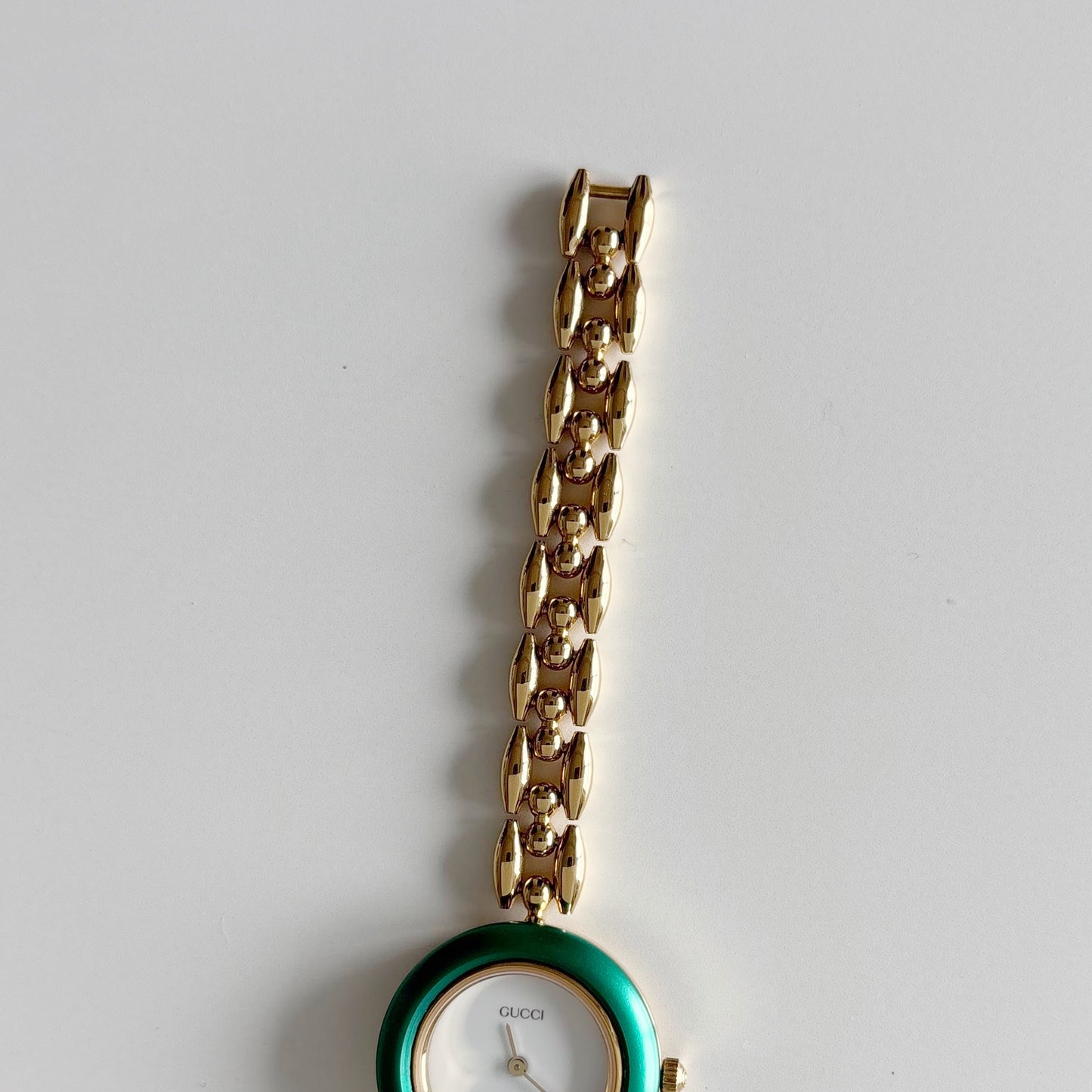 Gucci 1990s Interchangeable Bezel Gold Plated Watch with 6 bezels, case (167mm)