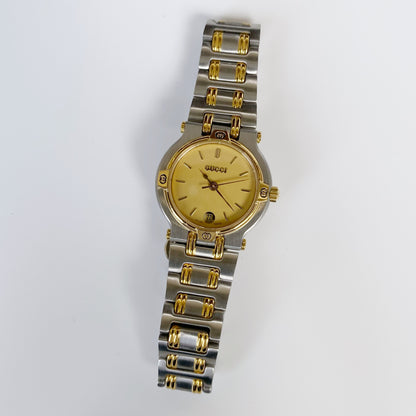 Gucci 1990s Date Two Tone Watch