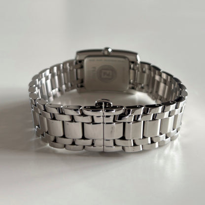 Fendi 1990s Seashell Dial Tank Stainless steel Watch