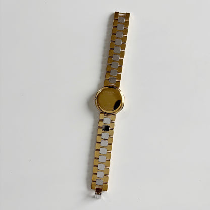 Dior 1990s Octagon Date Two Tone Gold Plated Watch (Large)
