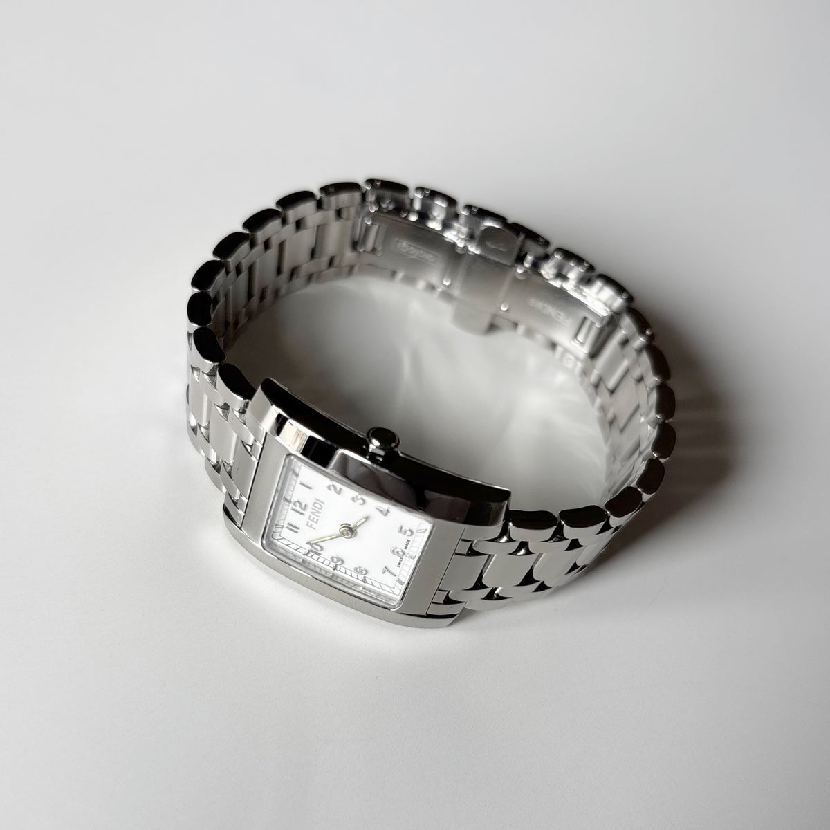 Fendi 1990s Tank Stainless Steel Watch