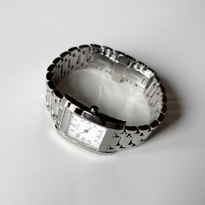 Fendi 1990s Tank Stainless Steel Watch